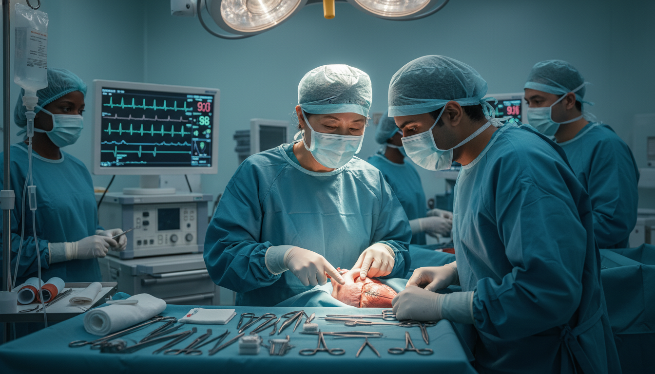 Cardiothoracic surgery team in operating room mentoring an IMG Cardiothoracic surgery team in operating room mentoring an IMG - non-US citizen IMG for Addressing Red Flags for Non-US Citiz