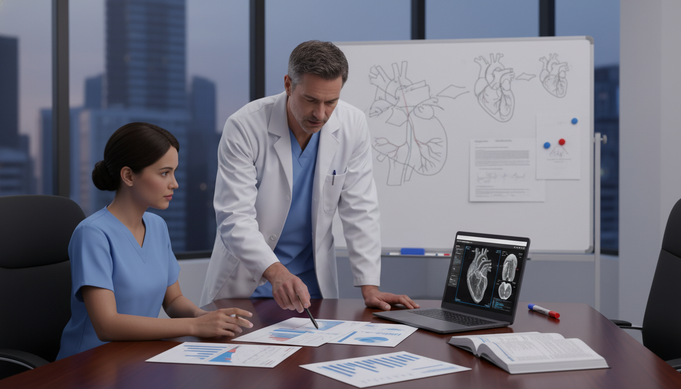 Cardiothoracic surgery resident and mentor discussing research Cardiothoracic surgery resident and mentor discussing research - non-US citizen IMG for Research During Residency for Non-US