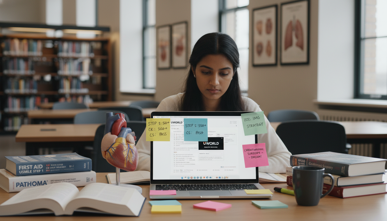 International medical graduate preparing for USMLE exams with cardiothoracic focus - non-US citizen IMG for Step Score Strate