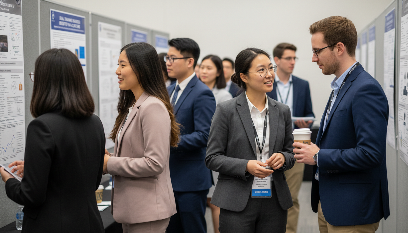 Medical residents networking at a professional conference - non-US citizen IMG for Networking in Medicine for Non-US Citizen