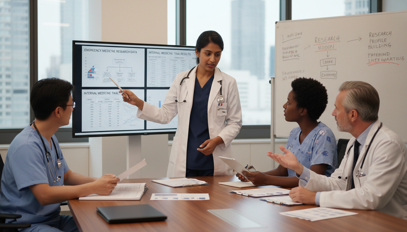 International medical graduate collaborating on emergency and internal medicine research International medical graduate collaborating on emergency and internal medicine research - non-US citizen IMG for Research Pr