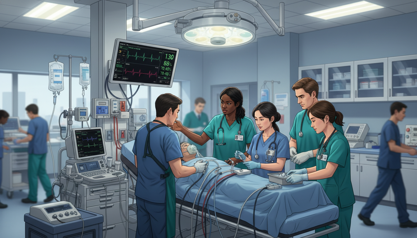 Emergency medicine residency team caring for a critical patient - non-US citizen IMG for Common Interview Questions for Non-U