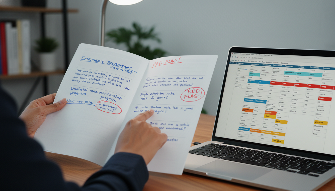 Residency applicant noticing red flags during emergency medicine program research Residency applicant noticing red flags during emergency medicine program research - non-US citizen IMG for Identifying Malign