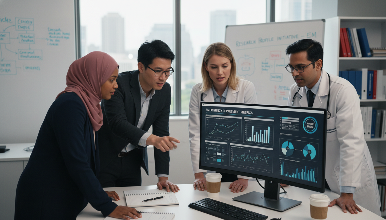 International medical graduate collaborating on emergency medicine research - non-US citizen IMG for Research Profile Buildin