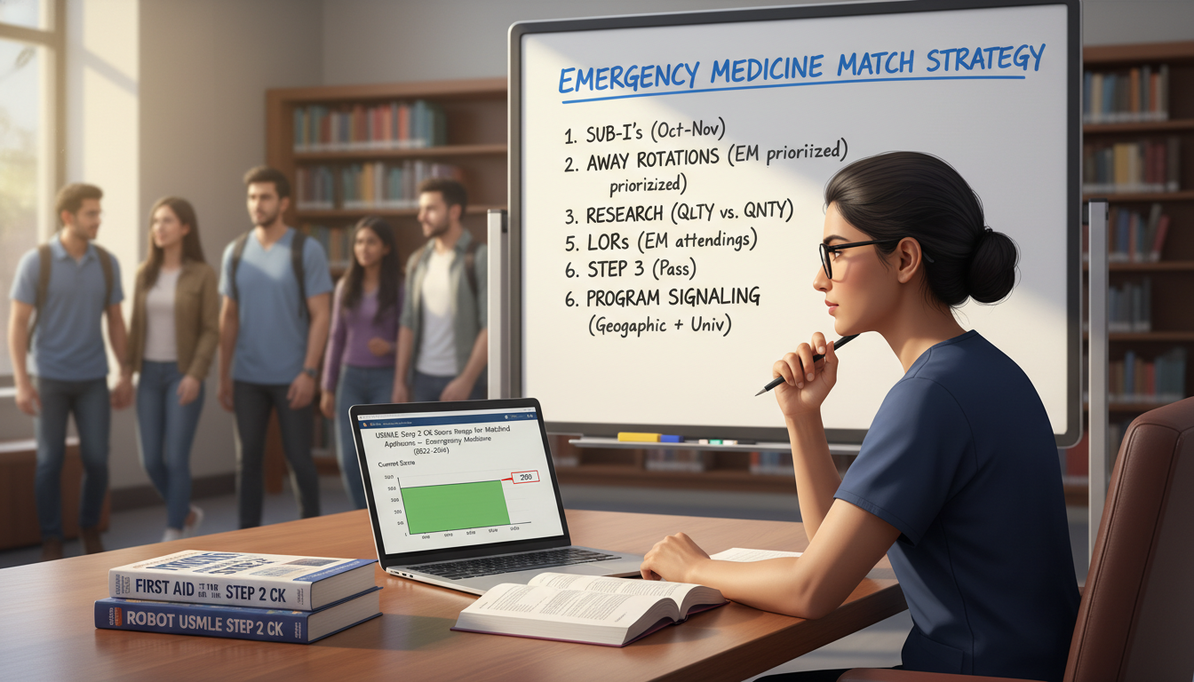 Emergency medicine residency applicant reviewing USMLE Step 2 CK strategy - non-US citizen IMG for Step Score Strategy for No
