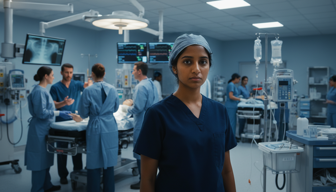 Emergency medicine resident IMG working night shift in busy emergency department Emergency medicine resident IMG working night shift in busy emergency department - non-US citizen IMG for Work-Life Balance A