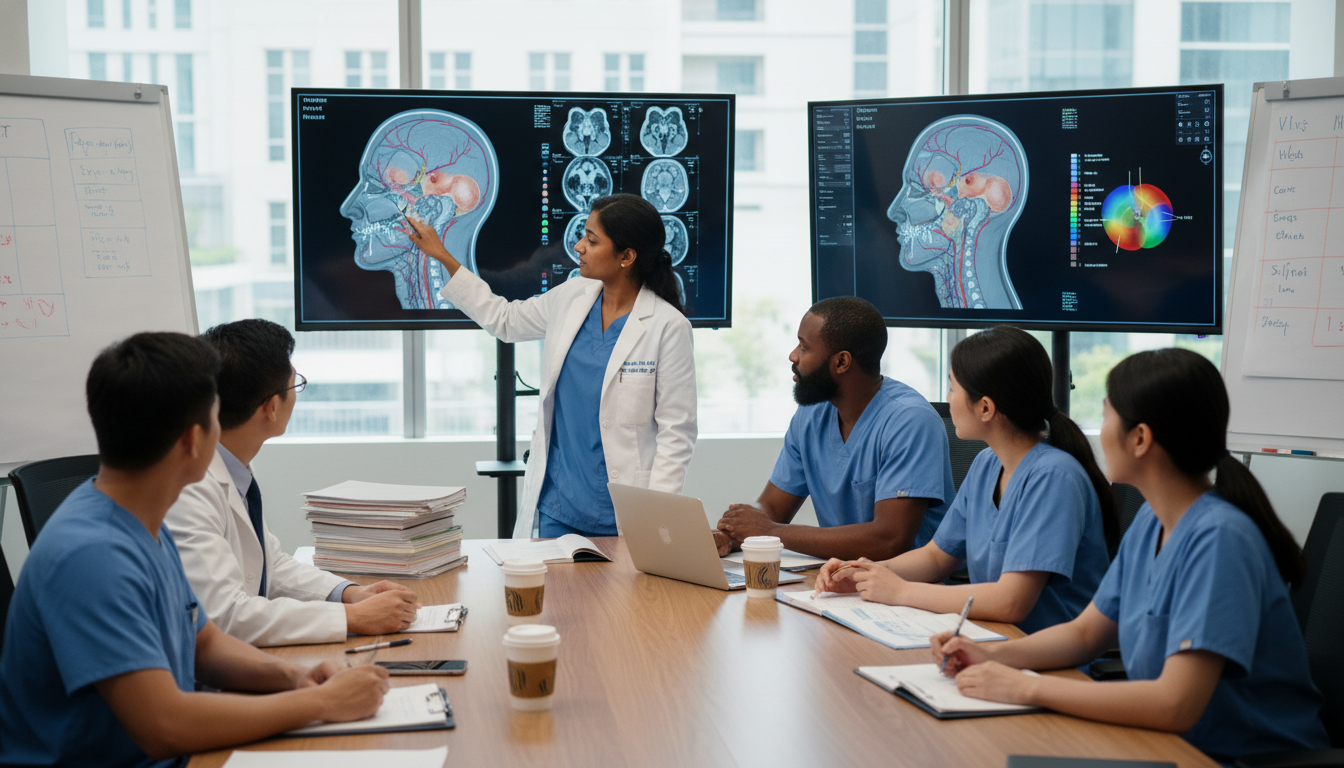 Academic otolaryngology team in teaching hospital setting Academic otolaryngology team in teaching hospital setting - non-US citizen IMG for Academic vs Private Practice for Non-US Ci