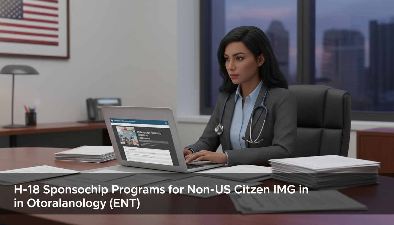 H-1B Sponsorship for Non-US Citizen IMGs in Otolaryngology Residency