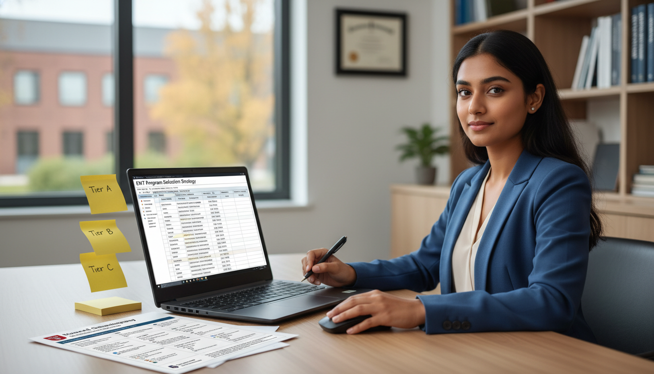 International medical graduate organizing a tiered ENT residency program list - non-US citizen IMG for Program Selection Stra