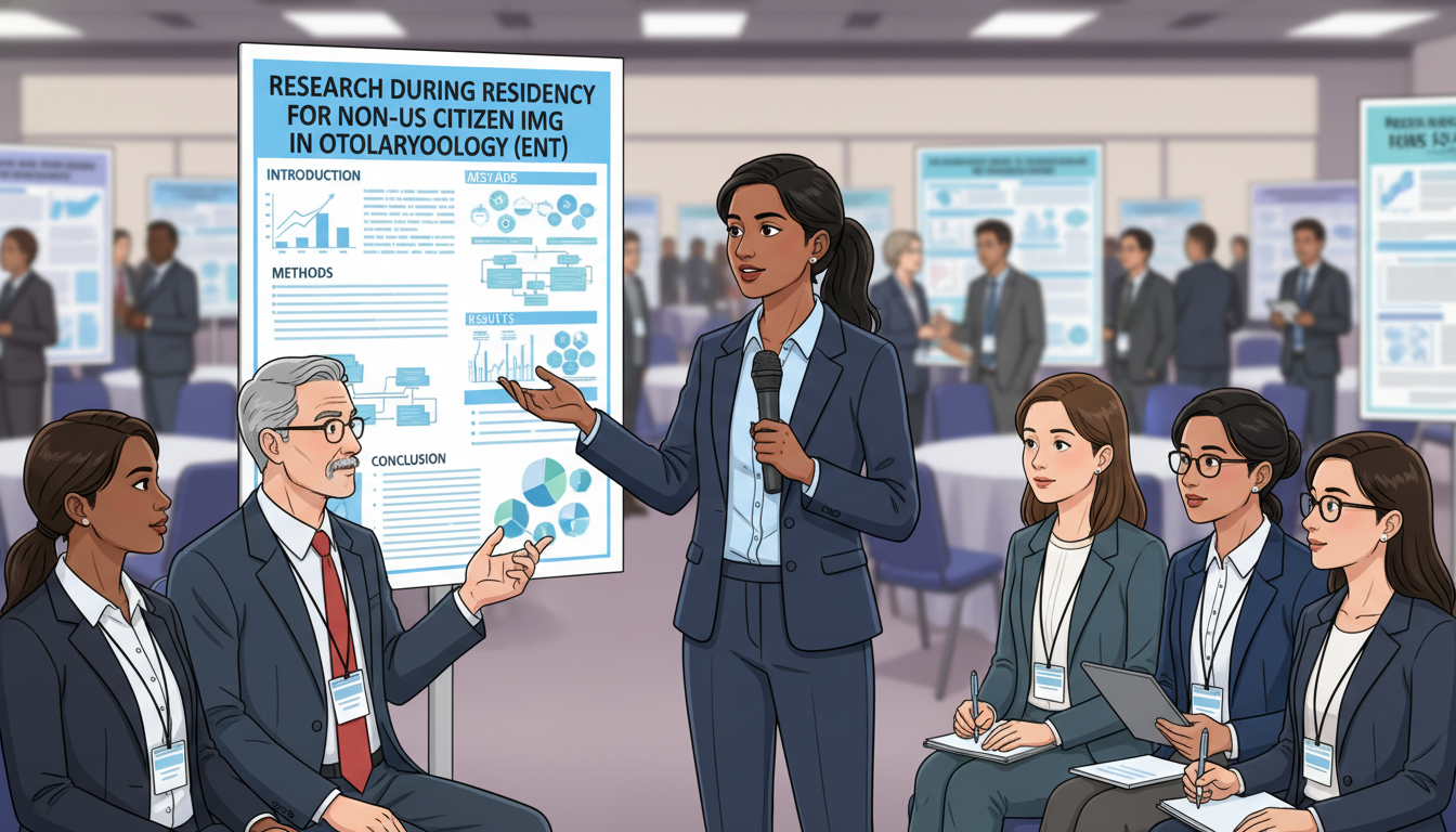 ENT Resident Presenting Research Poster at Medical Conference ENT Resident Presenting Research Poster at Medical Conference - non-US citizen IMG for Research During Residency for Non-US C