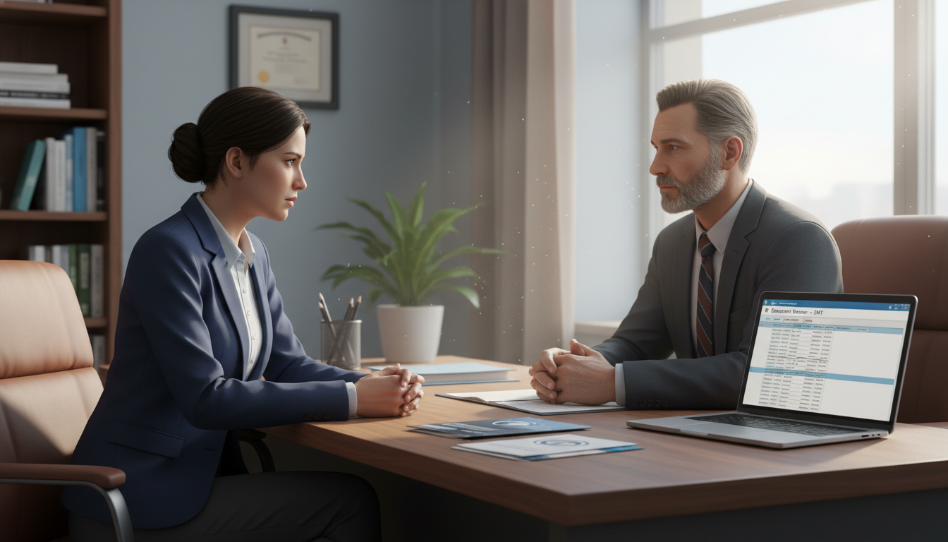 Non-US citizen IMG speaking with ENT program director during residency interview Non-US citizen IMG speaking with ENT program director during residency interview - non-US citizen IMG for Resident Turnover W