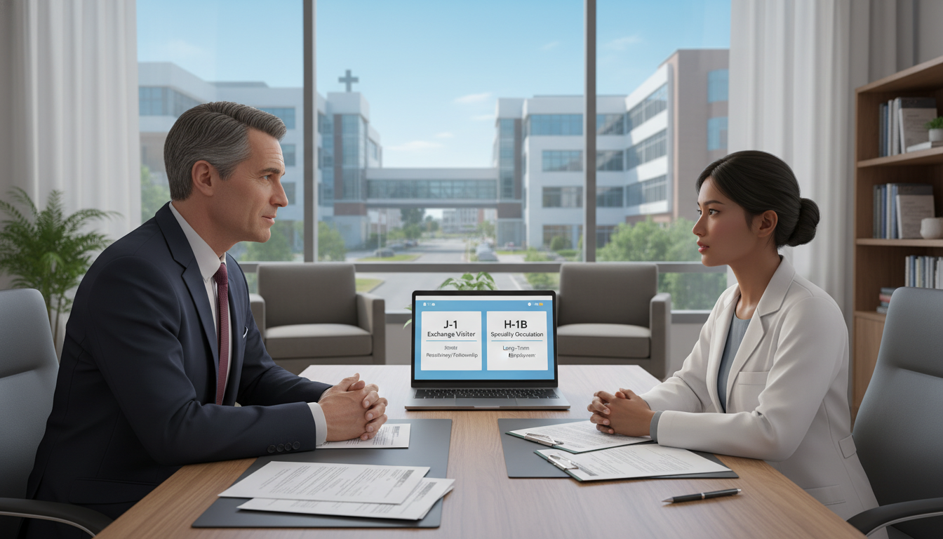 Otolaryngology residency program director discussing visa options with IMG applicant Otolaryngology residency program director discussing visa options with IMG applicant - non-US citizen IMG for Visa Navigation