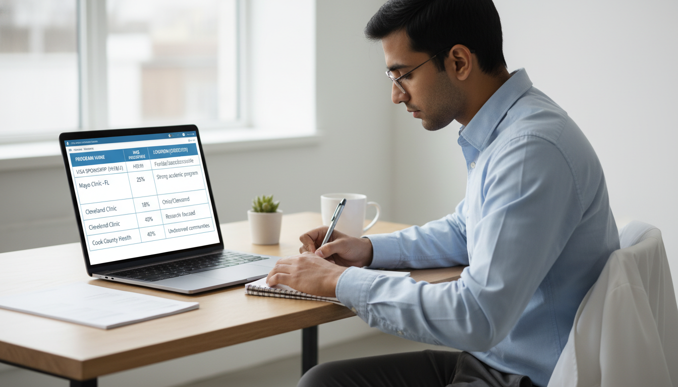 Spreadsheet of family medicine residency programs being evaluated Spreadsheet of family medicine residency programs being evaluated - non-US citizen IMG for How to Research Programs for Non-U