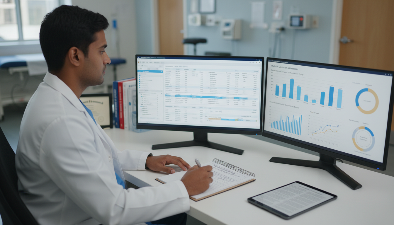 Family Medicine Resident Analyzing Electronic Medical Record Data Family Medicine Resident Analyzing Electronic Medical Record Data - non-US citizen IMG for Research During Residency for Non-