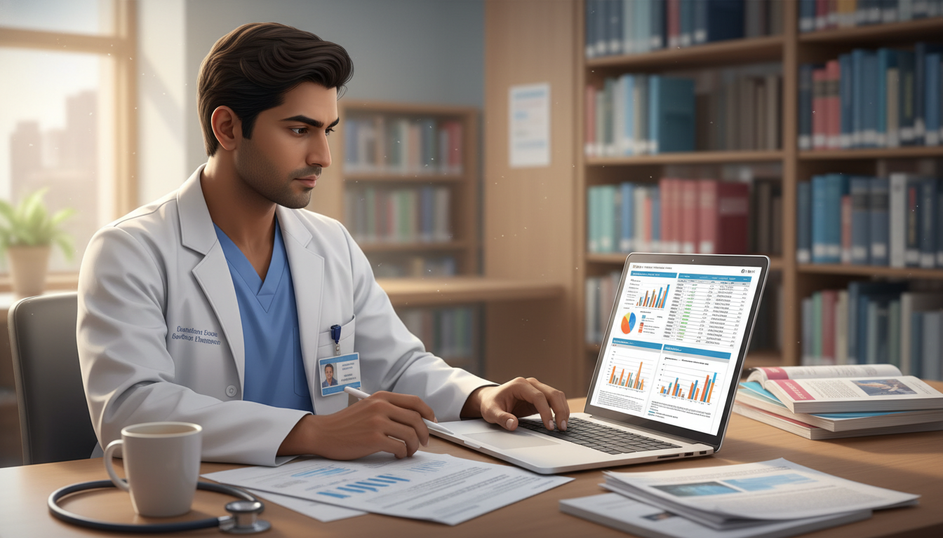 Gastroenterology resident working on data analysis for research - non-US citizen IMG for Research During Residency for Non-US