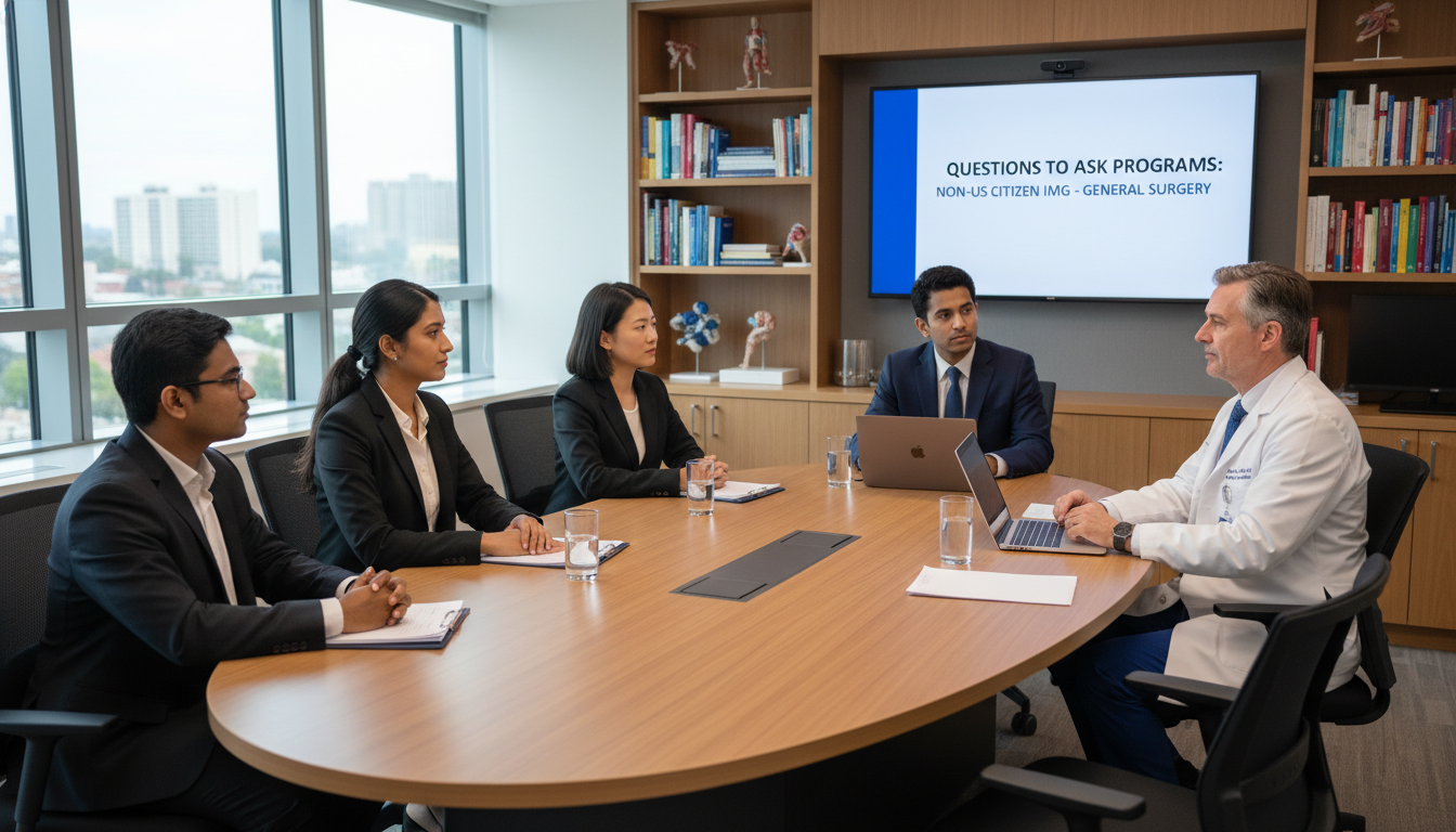 Essential Questions for Non-US Citizen IMGs During General Surgery Residency Interviews
