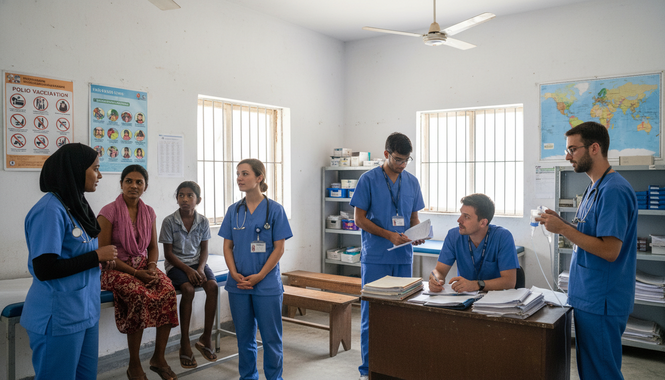 Medical team in a global health clinic setting Medical team in a global health clinic setting - non-US citizen IMG for Letters of Recommendation for Non-US Citizen IMG in G