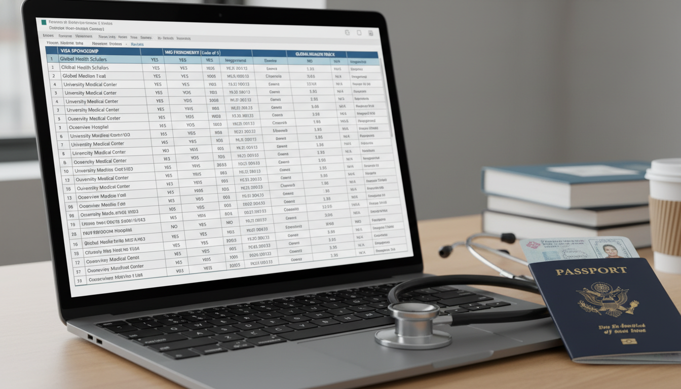 Spreadsheet of residency programs for global health-focused IMG - non-US citizen IMG for Program Selection Strategy for Non-U