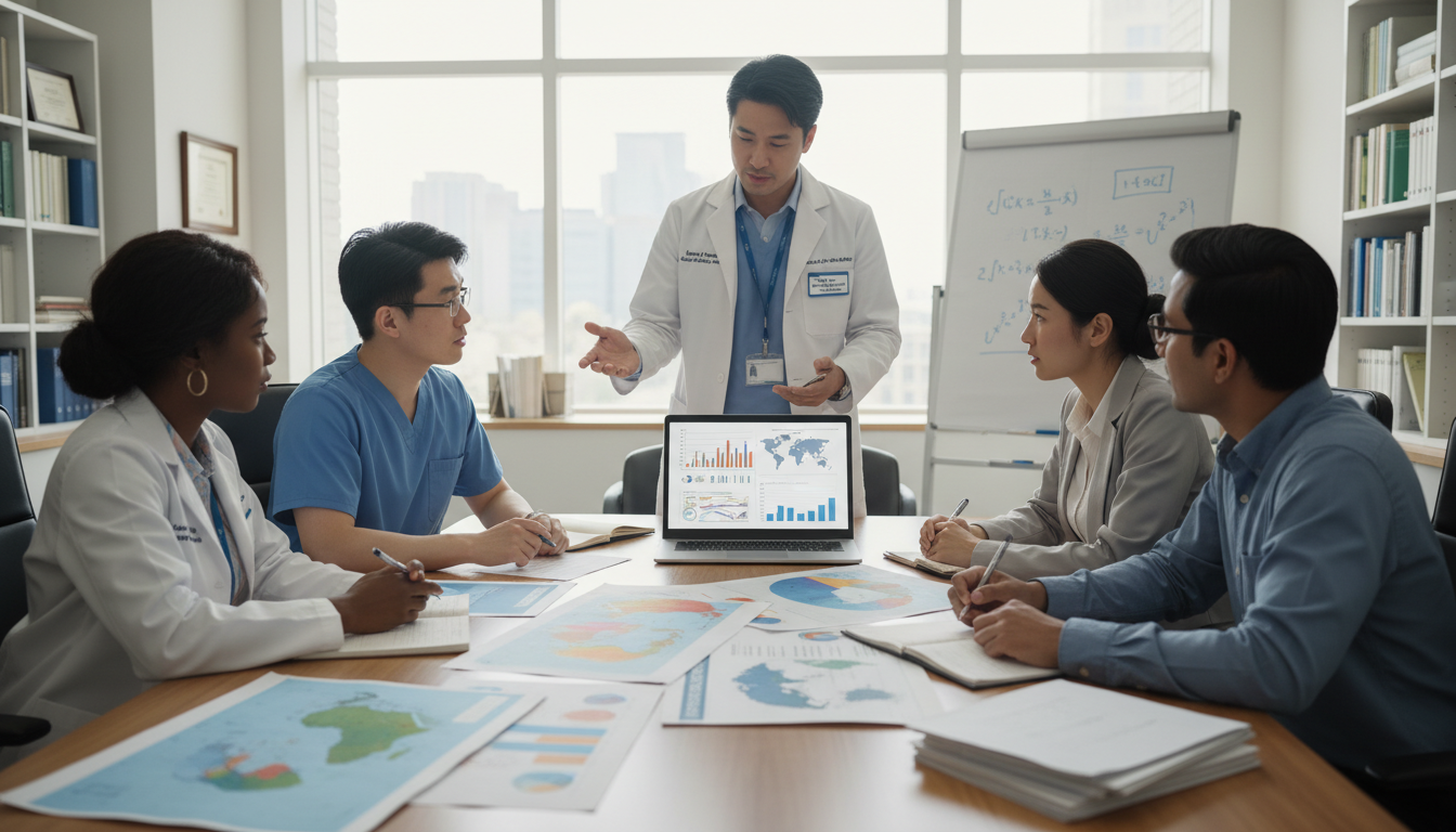 Global health research team meeting with international focus Global health research team meeting with international focus - non-US citizen IMG for Research During Residency for Non-US Ci