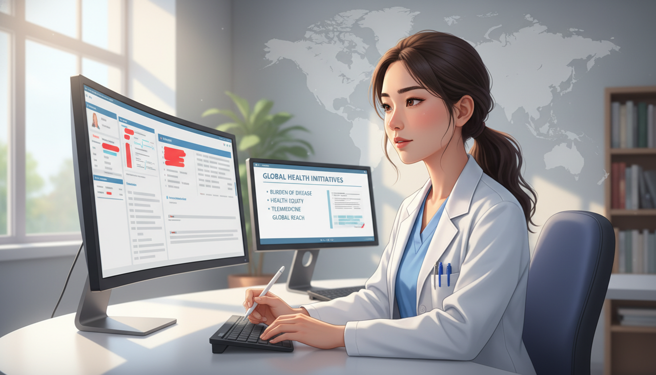 Resident doctor balancing clinical work and global health research - non-US citizen IMG for Work-Life Balance Assessment for