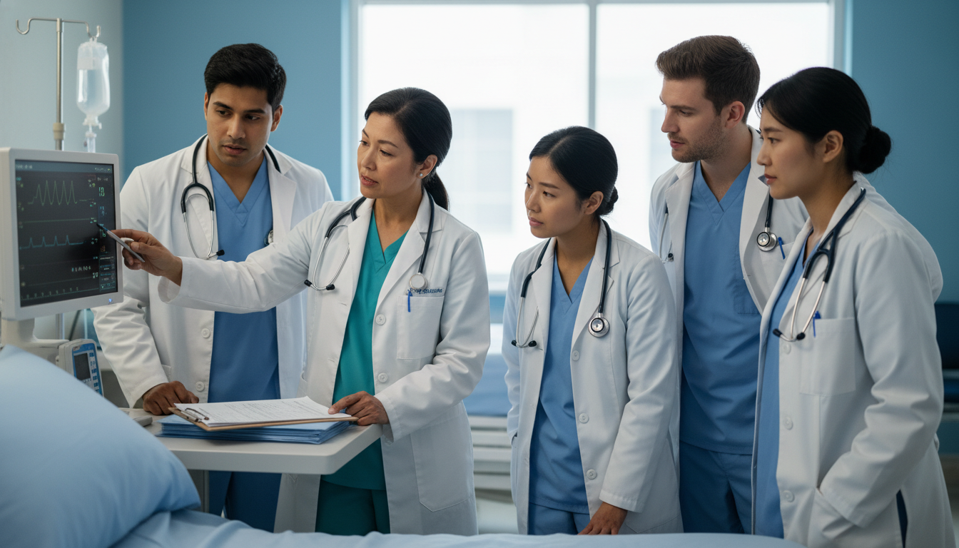 Residency program director and residents in a teaching hospital Residency program director and residents in a teaching hospital - non-US citizen IMG for How to Research Programs for Non-US