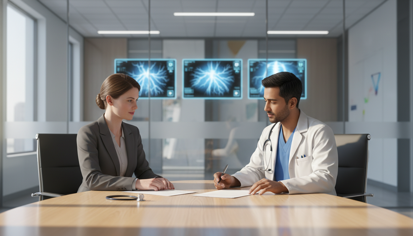 Interventional radiologist signing job contract with HR representative Interventional radiologist signing job contract with HR representative - non-US citizen IMG for Job Search Timing for Non-US