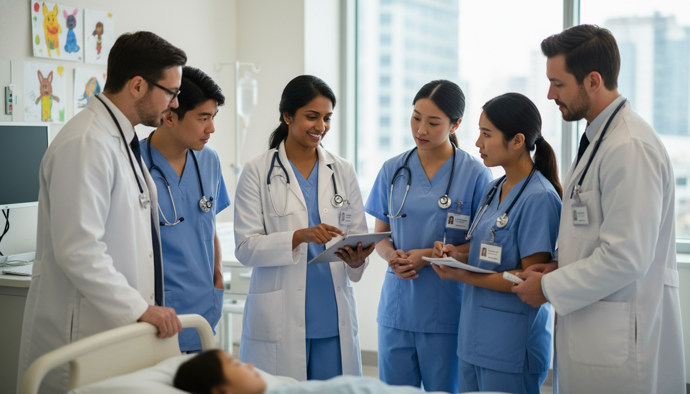 Med-Peds physician teaching residents in an academic hospital setting Med-Peds physician teaching residents in an academic hospital setting - non-US citizen IMG for Academic vs Private Practice f