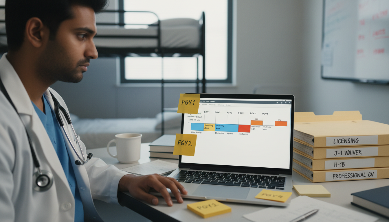 Timeline planning for med peds IMG job search Timeline planning for med peds IMG job search - non-US citizen IMG for Job Search Timing for Non-US Citizen IMG in Medicine-P
