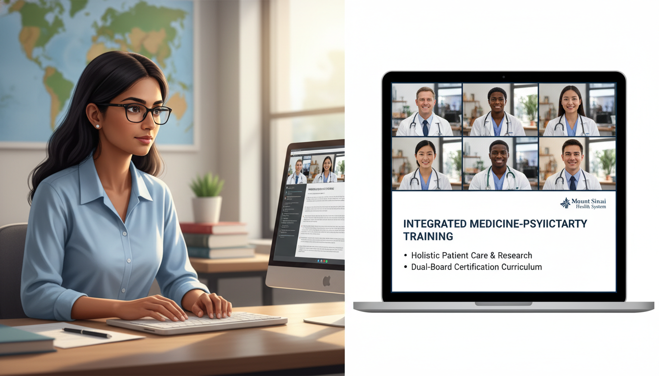 Medicine-psychiatry residency applicant in virtual open house session Medicine-psychiatry residency applicant in virtual open house session - non-US citizen IMG for How to Research Programs for N