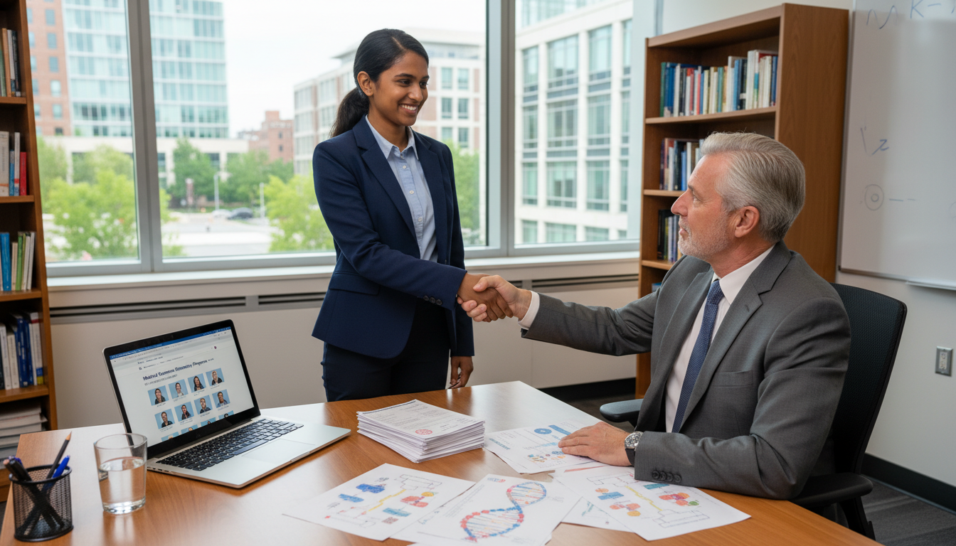 International Medical Graduate Discussing H-1B Sponsorship with Genetics Program Director International Medical Graduate Discussing H-1B Sponsorship with Genetics Program Director - non-US citizen IMG for H-1B Spons