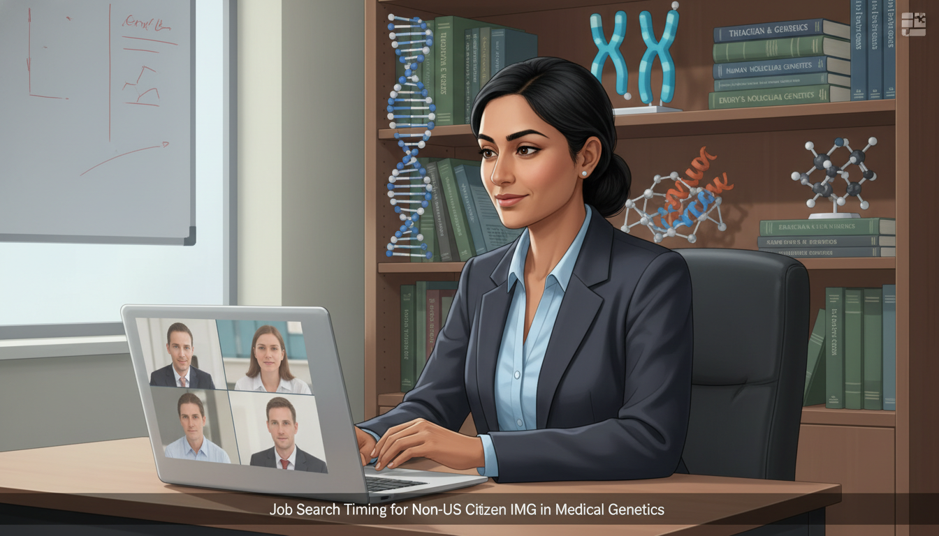 Medical genetics resident interviewing via video for attending position Medical genetics resident interviewing via video for attending position - non-US citizen IMG for Job Search Timing for Non-US