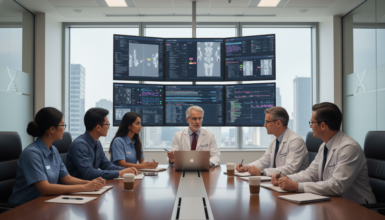 Genetics residents participating in a multidisciplinary case conference - non-US citizen IMG for Questions to Ask Programs fo