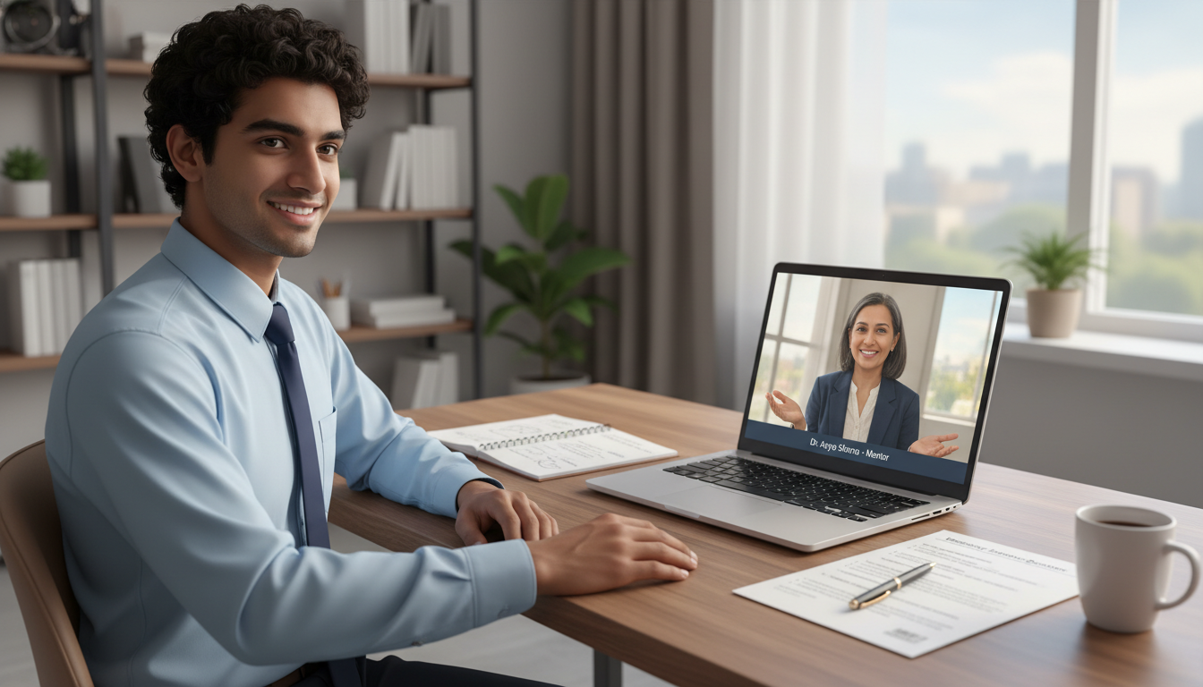 IMG practicing residency interview with a mentor via video call - non-US citizen IMG for Pre-Interview Preparation for Non-US