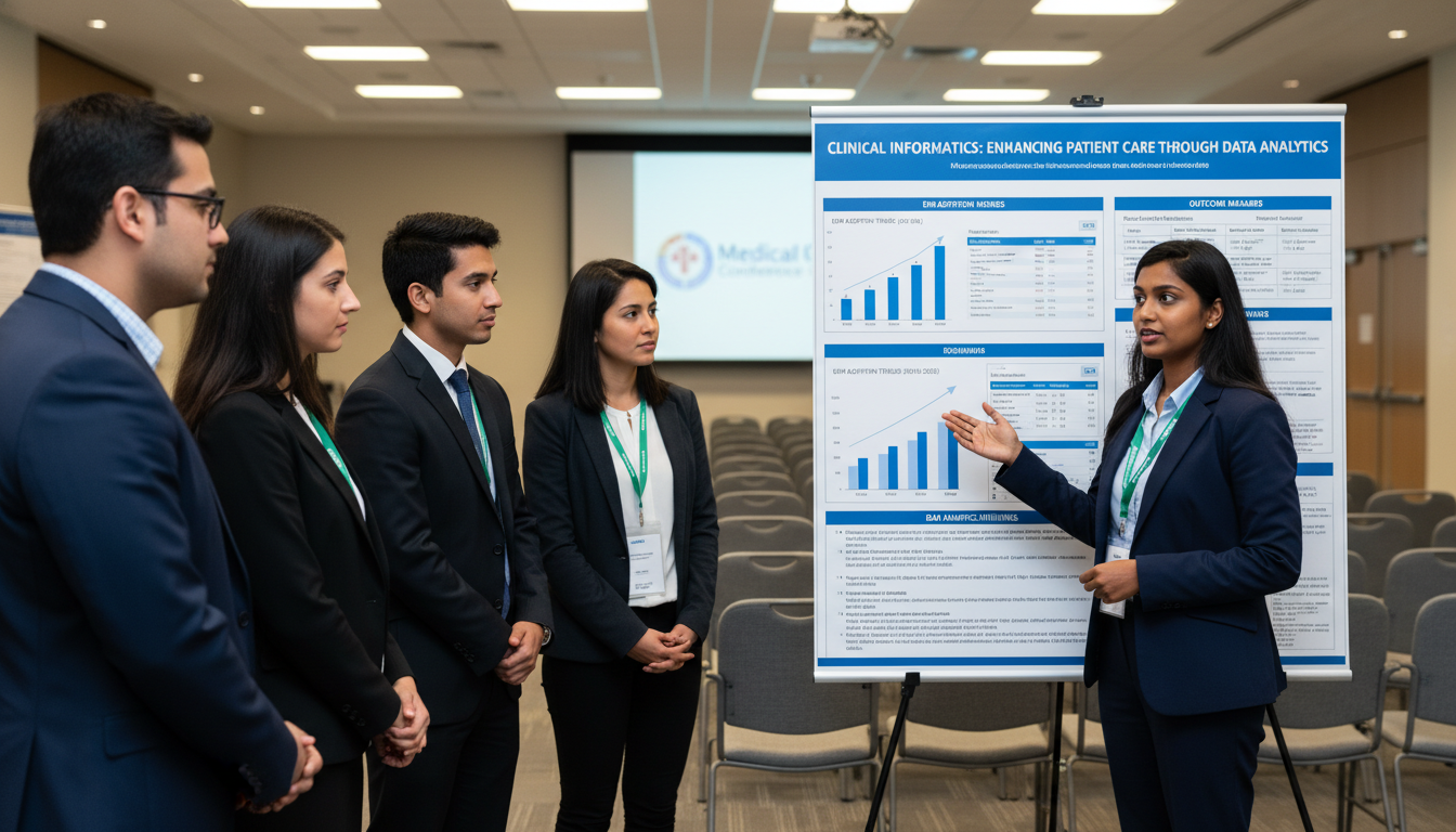 Clinical informatics research poster presentation by an international medical graduate Clinical informatics research poster presentation by an international medical graduate - non-US citizen IMG for Research Prof