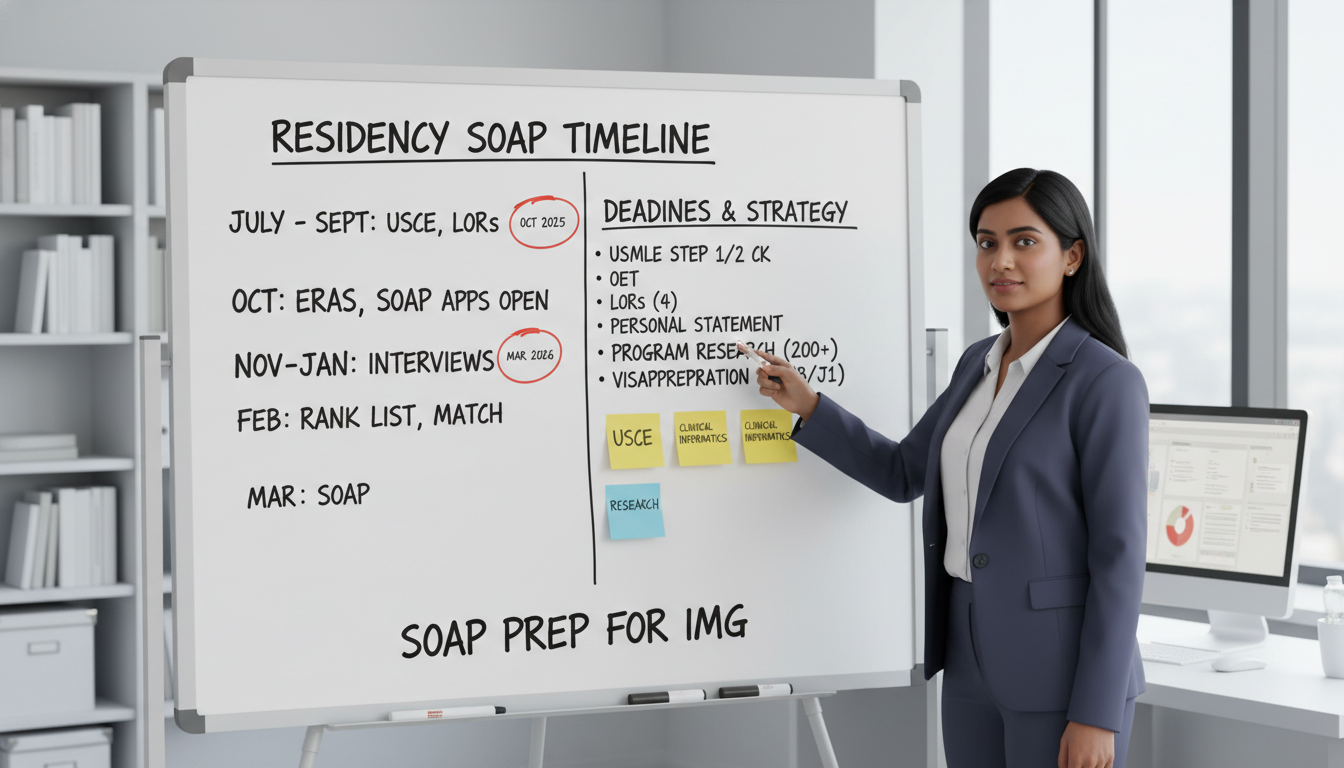 Residency SOAP timeline and strategy planning for non-US citizen IMG - non-US citizen IMG for SOAP Preparation for Non-US Cit