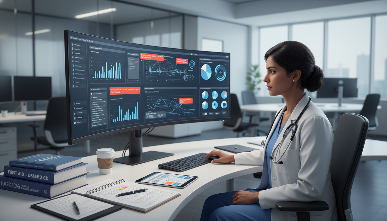 International medical graduate reviewing clinical data and informatics concepts International medical graduate reviewing clinical data and informatics concepts - non-US citizen IMG for USMLE Step 2 CK Prep