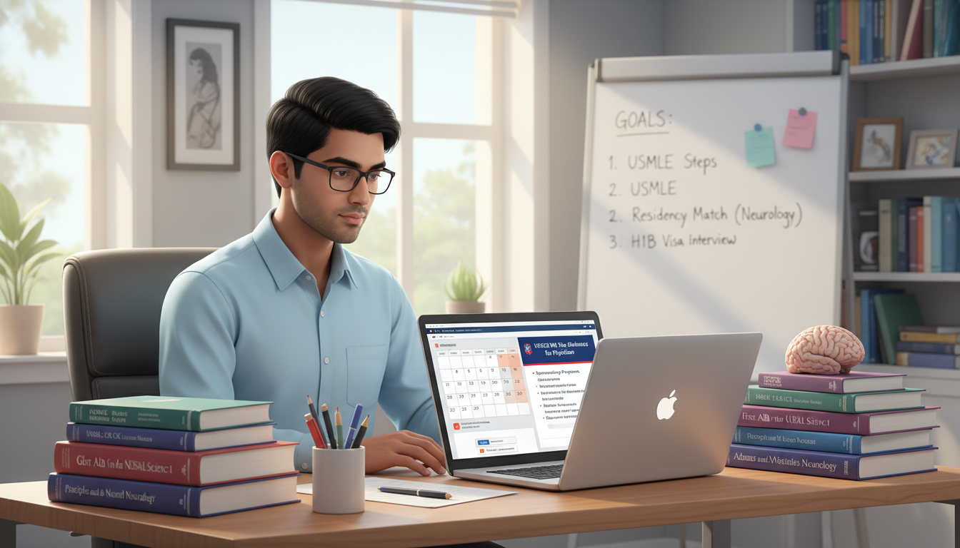 International neurology residency applicant planning exam and visa timeline International neurology residency applicant planning exam and visa timeline - non-US citizen IMG for H-1B Sponsorship Program