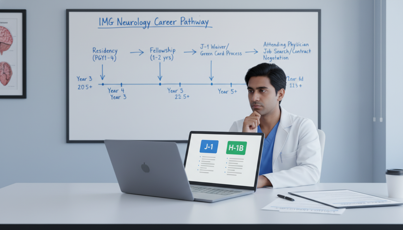 Neurology Resident Reviewing Visa Options and Job Search Timeline Neurology Resident Reviewing Visa Options and Job Search Timeline - non-US citizen IMG for Job Search Timing for Non-US Citiz