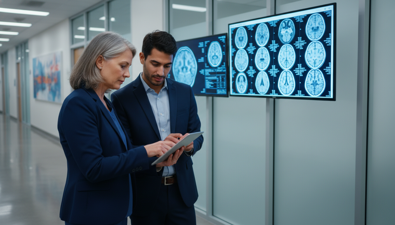 Neurology attending discussing evaluation with international medical graduate Neurology attending discussing evaluation with international medical graduate - non-US citizen IMG for Letters of Recommendat