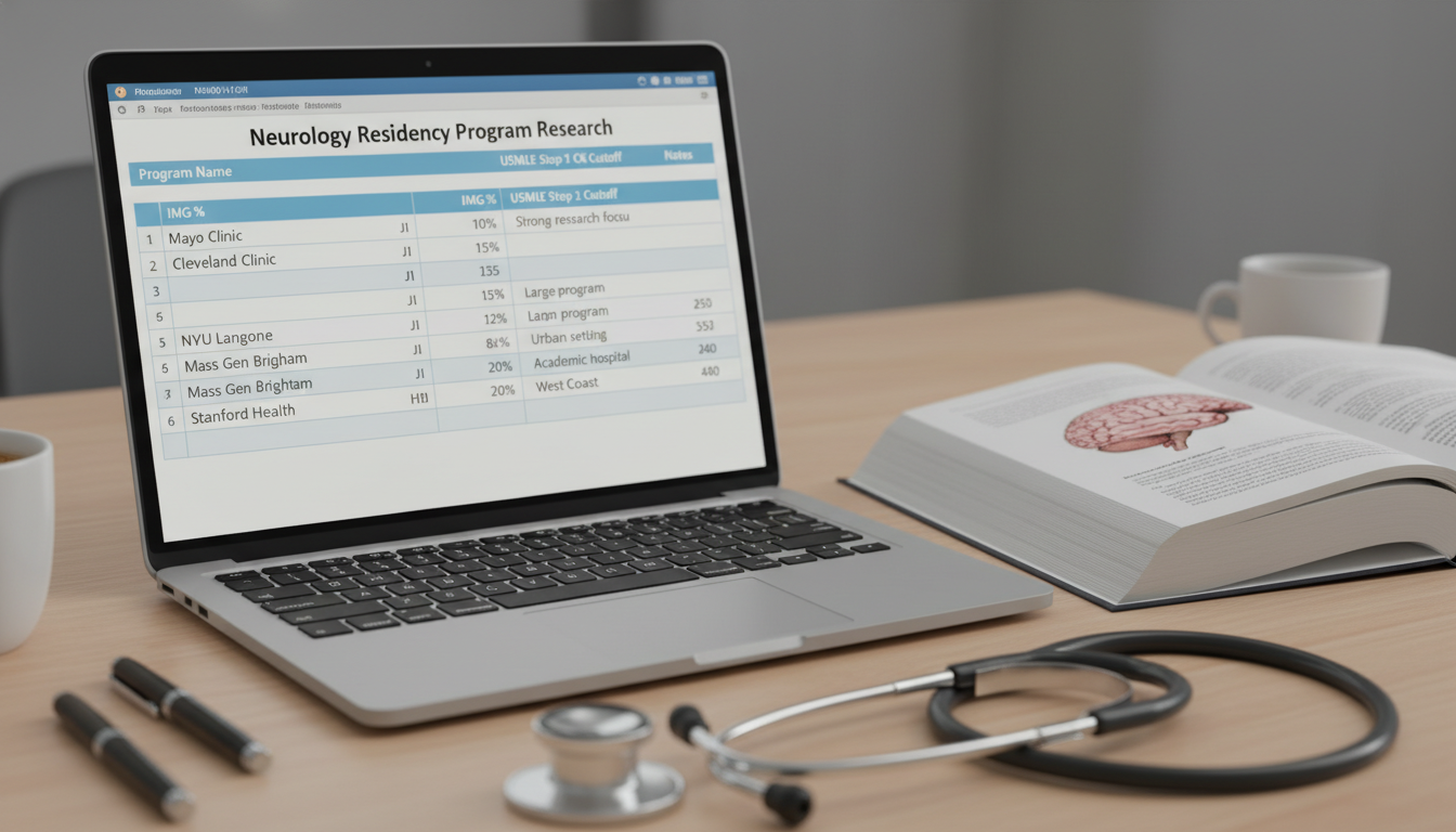 Spreadsheet for neurology residency program research Spreadsheet for neurology residency program research - non-US citizen IMG for How to Research Programs for Non-US Citizen IMG