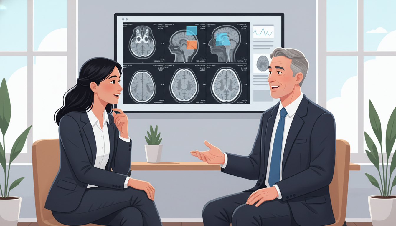 Neurology residency interview day with brain imaging in background - non-US citizen IMG for Questions to Ask Programs for Non