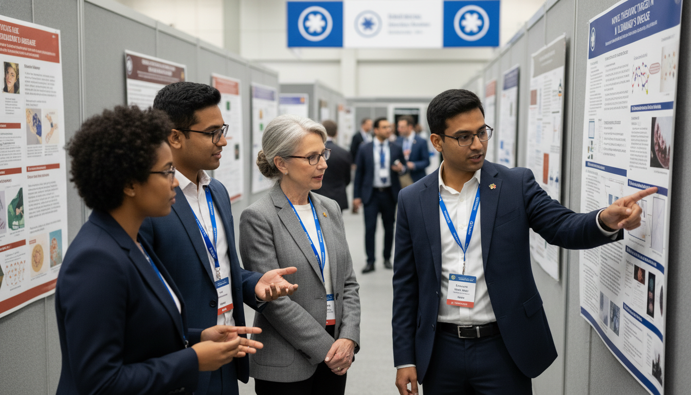 Neurology residents presenting their research at a conference Neurology residents presenting their research at a conference - non-US citizen IMG for Research During Residency for Non-US C