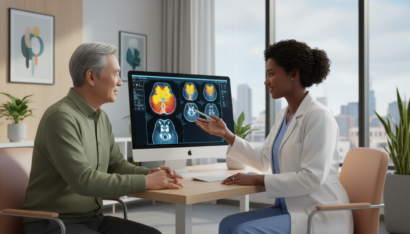 Non-US citizen IMG discussing imaging results with a patient - non-US citizen IMG for Common Interview Questions for Non-US C
