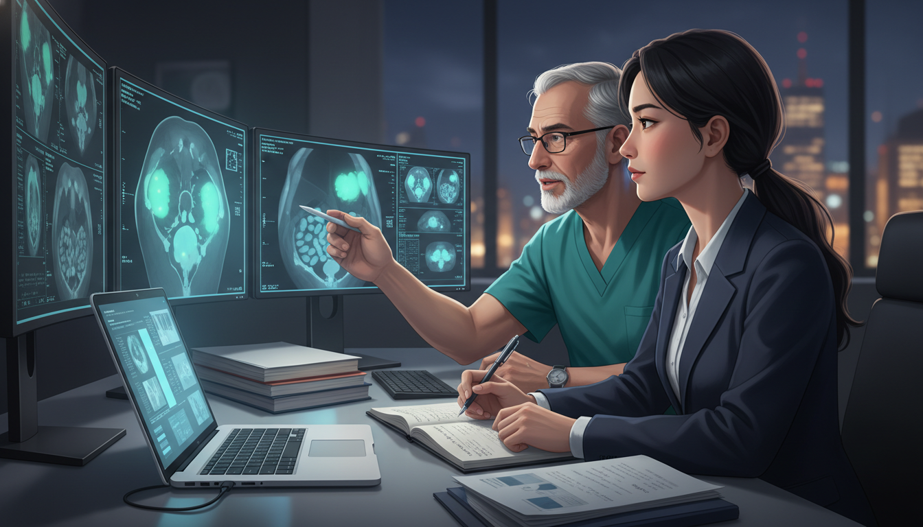 International medical graduate in a nuclear medicine reading room International medical graduate in a nuclear medicine reading room - non-US citizen IMG for Addressing Red Flags for Non-US Ci