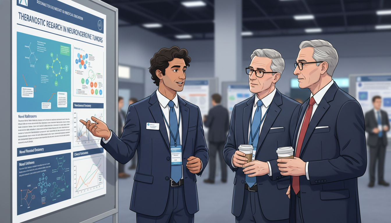 Nuclear medicine resident presenting research poster at a national conference Nuclear medicine resident presenting research poster at a national conference - non-US citizen IMG for Research During Reside