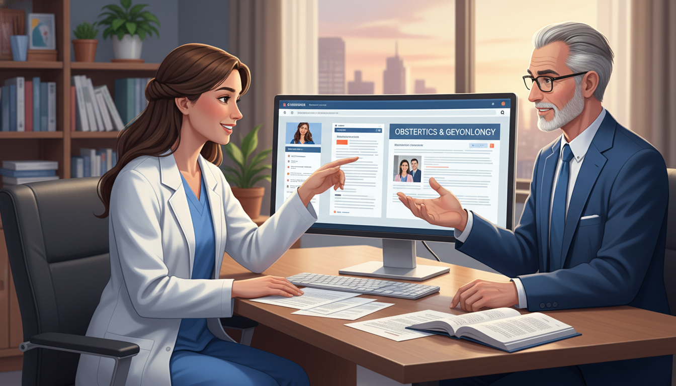 IMG collaborating with OB GYN mentor in a hospital office - non-US citizen IMG for Networking in Medicine for Non-US Citizen