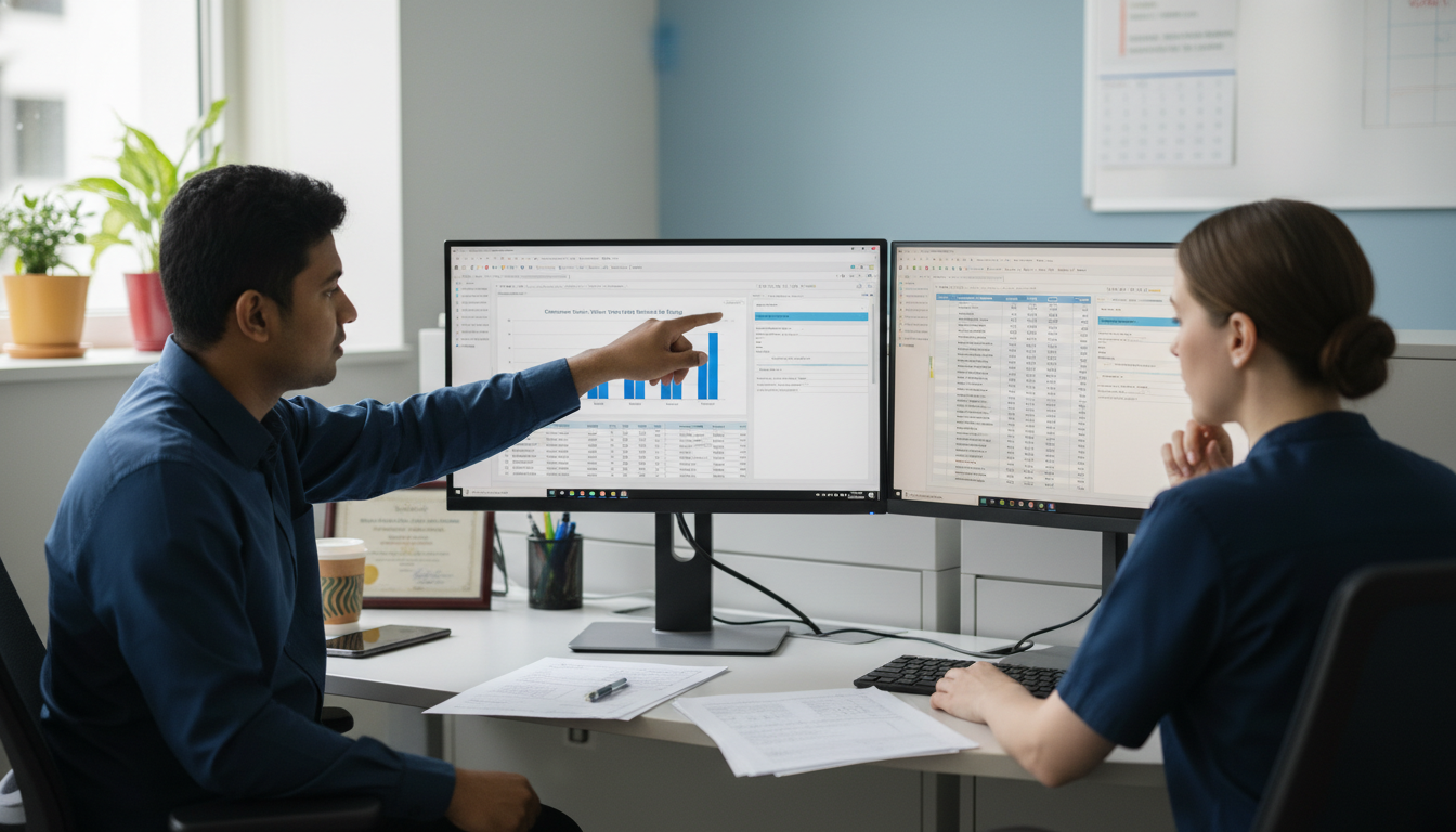 OB GYN residents analyzing data together OB GYN residents analyzing data together - non-US citizen IMG for Research During Residency for Non-US Citizen IMG in Obstetr