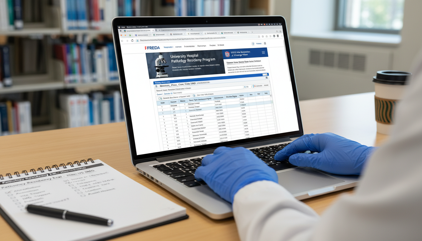 Laptop screen showing multiple tabs for residency program research Laptop screen showing multiple tabs for residency program research - non-US citizen IMG for How to Research Programs for Non-