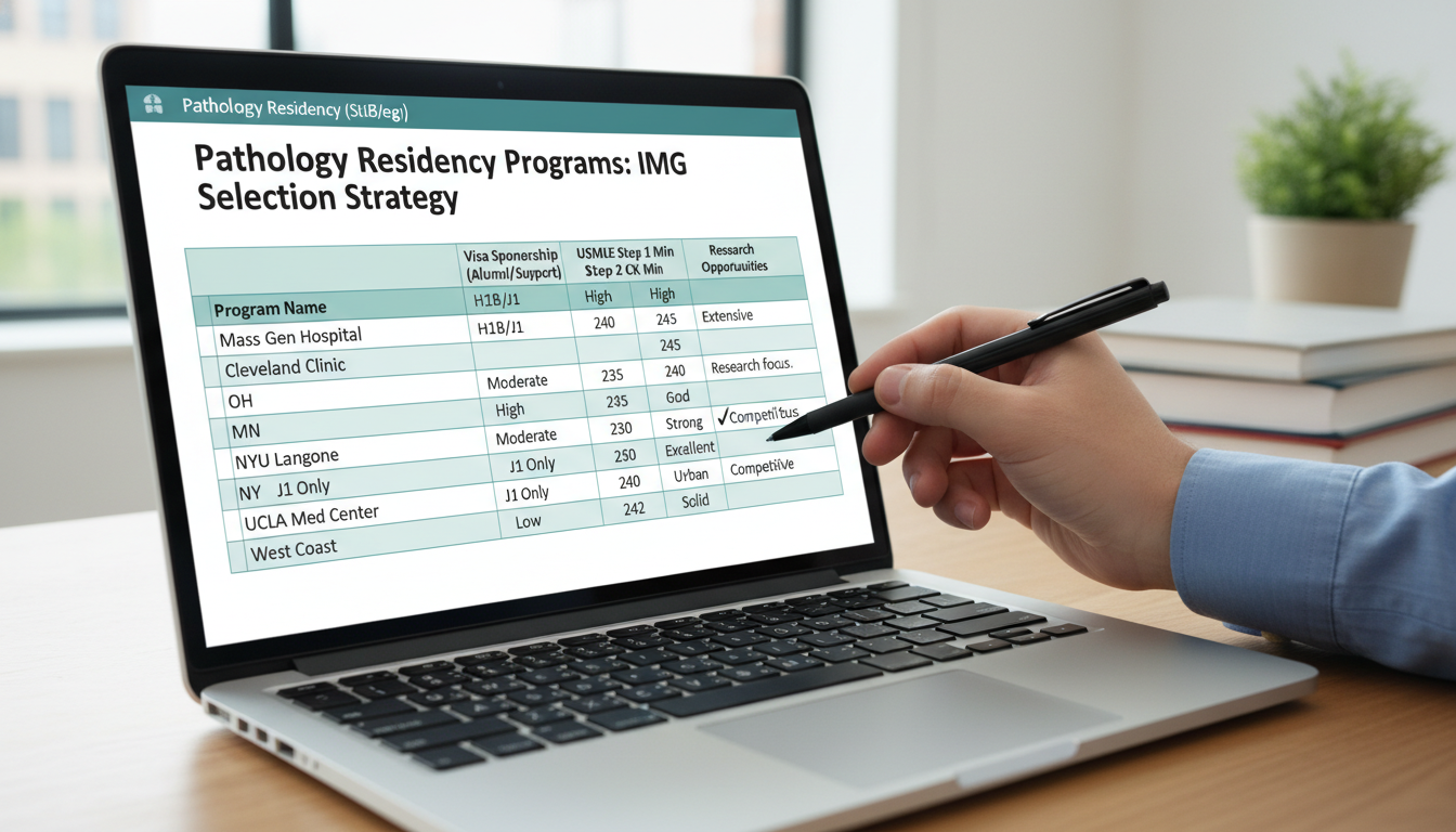 Non-US citizen IMG reviewing pathology residency program filters and requirements - non-US citizen IMG for Program Selection