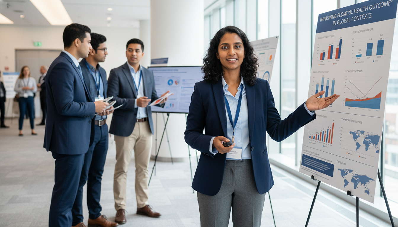 IMG Pediatric Resident Presenting Research Poster at Conference IMG Pediatric Resident Presenting Research Poster at Conference - non-US citizen IMG for Research Profile Building for Non-US